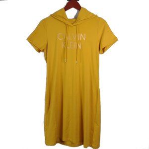 Calvin Klein Short Sleeve Hoodie T-Shirt Dress Size M